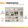 Guarda Roupas Casal 2 Portas de Correr 4 Gavetas Flex 100% Mdf Porto - 7