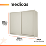 Guarda Roupas Casal 2 Portas de Correr 4 Gavetas Flex 100% Mdf Porto - 4