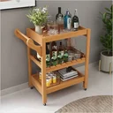 Ver imagem 4 de Carrinho Server com Rodízios em Mdf para o Uso Diversificado na Cor Nature