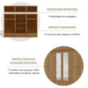 Ver imagem 6 de Conjunto Guarda-Roupa 12 Portas e Cômoda 8 Gavetas 100% Madeira Maciça - Topázio Finestra Móveis Marrom/Freijó