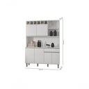 Ver imagem 5 de Kit Cozinha Compacta Alice 130Cm C/6 Portas 1 Gaveta Branco