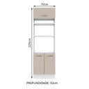 Ver imagem 3 de Torre Quente 70 Cm 3 Portas Branco/crema Agata Madesa