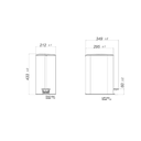 Ver imagem 3 de Lixeira Quadrada com Pedal Deca 11,5L Inox - Deca Deca Metais
