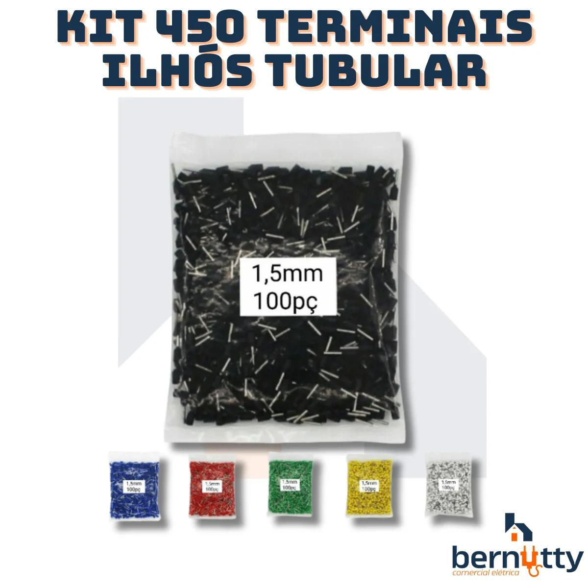 Kit Terminais Ilhós Tubular Pré Isolado 450pçs - 2