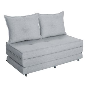 Pufe Cama Dobrável Casal 130 com 02 Almofadas Premium