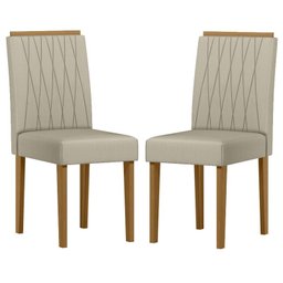 Cadeira para Mesa de Jantar Ana Kit 2 Peças Ype Veludo Nude – New Ceval - 1 Cadeira para Mesa de Jantar Ana Kit 2 Peças Ype Veludo Nude – New Ceval - 1