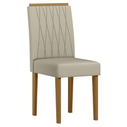 Cadeira para Mesa de Jantar Ana Kit 2 Peças Ype Veludo Nude – New Ceval - 2 Cadeira para Mesa de Jantar Ana Kit 2 Peças Ype Veludo Nude – New Ceval - 2