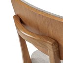 Ver imagem 4 de Cadeira Blues de Madeira Eucalipto Nobre com Encosto Estofado Ergonômico-Facinatta Champagne