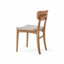 Ver imagem 3 de Cadeira Blues de Madeira Eucalipto Nobre com Encosto Estofado Ergonômico-facinatta Champagne