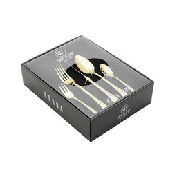 Faqueiro Berna 30pcs Aço Inox Dourado Wolff - 4