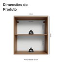 Ver imagem 2 de Armário Aéreo 60 Cm 1 Porta Rustic/verde Vik Madesa