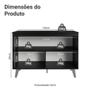 Ver imagem 3 de Balcão de Cozinha 120 cm 2 Portas com Pés Preto Nice Madesa