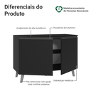 Ver imagem 4 de Balcão de Cozinha 120 cm 2 Portas com Pés Preto Nice Madesa