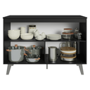 Ver imagem 5 de Balcão de Cozinha 120 cm 2 Portas com Pés Preto Nice Madesa