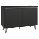 Ver imagem 1 de Balcão de Cozinha 120 cm 2 Portas com Pés Preto Nice Madesa