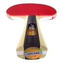 Ver imagem 3 de Raquete de Ping Pong Dhs 1002 Preta/vermelha + Raqueteira