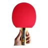 Raquete de Ping Pong Dhs 1002 Preta/vermelha + Raqueteira - 6