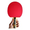 Ver imagem 6 de Raquete de Ping Pong Dhs 1002 Preta/vermelha + Raqueteira