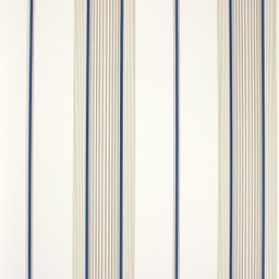 Papel de Parede Listras Marrom Azul e Off White Vinilico Lavável+ Cola para Aplicação - 1