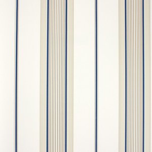 Papel de Parede Listras Marrom Azul e Off White Vinilico Lavável+ Cola para Aplicação