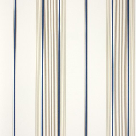 Papel de Parede Listras Marrom Azul e Off White Vinilico Lavável+ Cola para Aplicação