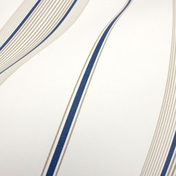 Papel de Parede Listras Marrom Azul e Off White Vinilico Lavável+ Cola para Aplicação - 4