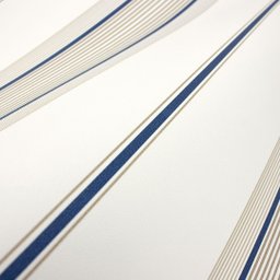 Papel de Parede Listras Marrom Azul e Off White Vinilico Lavável+ Cola para Aplicação - 3