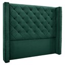 Ver imagem 3 de Kit Cabeceira e Calçadeira Recamier King 1,95m Vicenza Veludo - Pallazio Verde Floresta