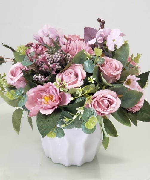ARRANJO DE FLORES ARTIFICIAL ROSAS VASO 9335 - 2