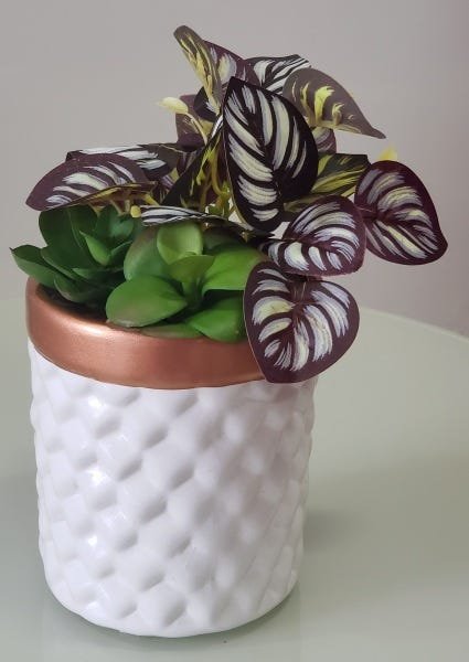 ARRANJO CACHEPOT DE FLORES ARTIFICIAL SUCULENTA VASO 9330 - 2