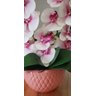 ARRANJO DE FLORES ARTIFICIAL ORQUÍDEAS VASO CERÂMICA 9300 - 5