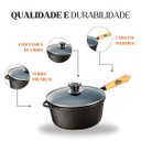 Ver imagem 3 de Caçarola 18x15cm 1,8l Tampa Vidro Panela Mineira