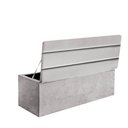 Ver imagem 3 de Calçadeira Baú Recamier Estofada Cama de Solteiro 90cm Argentina Suede Cinza Claro- Mabe Magazine