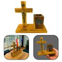 Ver imagem 2 de Crucifixo com Porta Objetos Medalha de São Bento Fornecedor 30 32630
