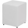 Puff Decorativo Quadrado Courino Branco - 1