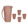 Kit Jarra Fresc 2,5L 4 Copos Tendência Polipropileno Rosé - 1