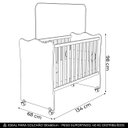 Ver imagem 4 de Berço Simples para Colchão 130x60 Doce Sonho Branco - Qmovi