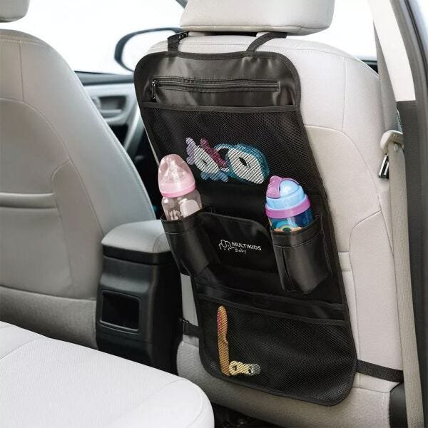 Porta Trecos Para Banco De Carro Organizador Com Bolsos Bom - 1
