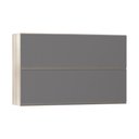 Ver imagem 1 de Armário Basculante Duplo 120cm 2 Portas Legno Crema C/Cinza