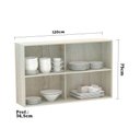 Ver imagem 3 de Armário Basculante Duplo 120cm 2 Portas Legno Crema C/Cinza