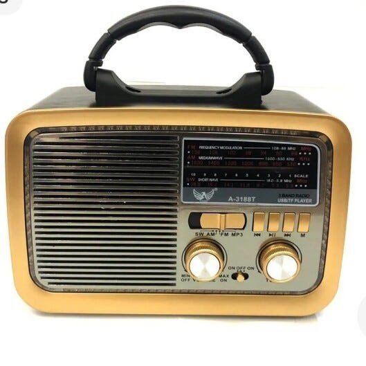Rádio Retro Portátil Vintage Am FM USB Pendrive com Lanterna - 3