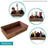 Cesta Decorativa Caixa MDF Multiuso Organizador Pequeno Porta Treco Objetos Decoração Marrom Escuro - 2