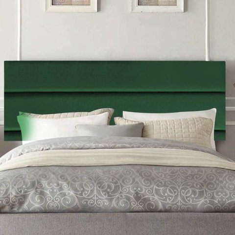 Painel Cabeceira Estofada Argentina 195cm Cama Box King Corino Verde- Mabe Magazine
