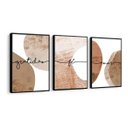 Ver imagem 1 de Quadro Decorativo Abstrato Marrom Fé Amor Gratidão
