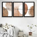 Ver imagem 2 de Quadro Decorativo Abstrato Marrom Fé Amor Gratidão