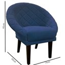 Ver imagem 6 de Cadeira Sala de Estar Liz Veludo Azul Marinho
