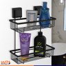 Prateleira Porta Shampoo Dupla de Parede Fixação de Ventosa Preto Fosco - 3