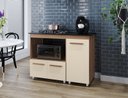 Ver imagem 1 de Cooktop Maya 4 Bocas c/ Nicho p/ Forno ou Microondas e Compartimento p/ Botijão de Gás Sv/Off White