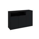 Ver imagem 2 de Armário Aparador c/03 Portas e Nicho 89,5x135x42cm WLAP135 Preto Ônix
