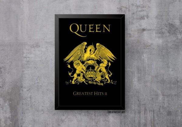 Kit com 4 Quadros Decorativos - Queen - 2